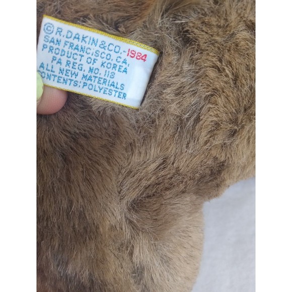 Dakin 1984 Arthur 14”Inc Teddy Bear Tartan Plaid Hat Stuffed Animal Plush - Picture 5 of 6